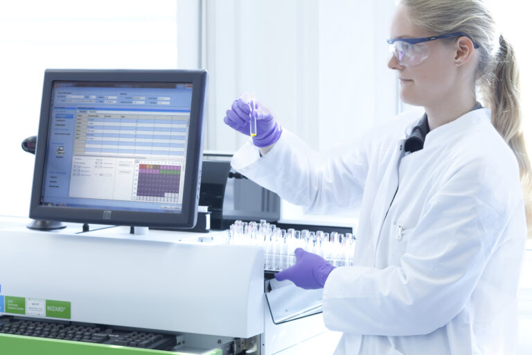 MLM Female Laboratory Scientist Gamma Counter Wizard